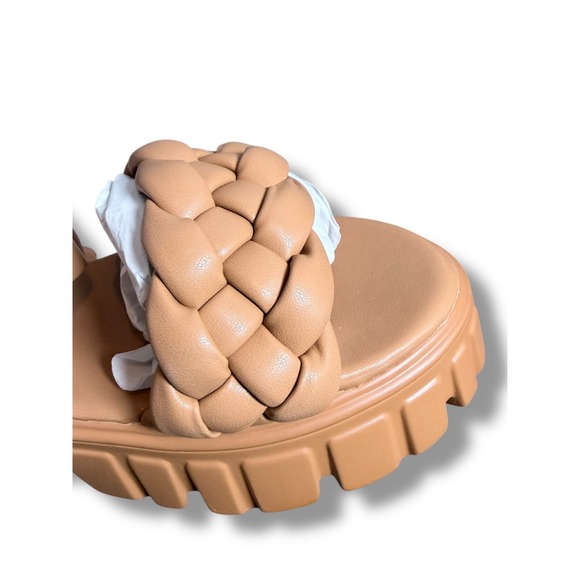 NIB Weeboo HIGH 2 Brown Braided Platform Chunky Sole Sandals Women's Size 6 - Picture 8 of 10